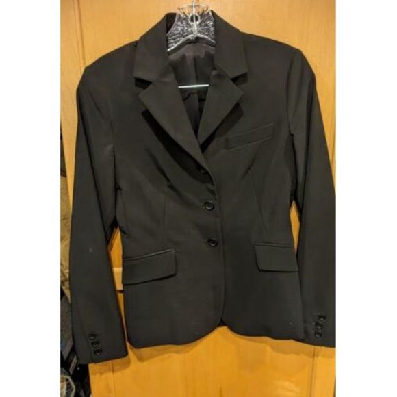 Theory Jackets & Blazers - Theory  Classic Suit‎ Blazer Jacket Button Front Black Sz 2